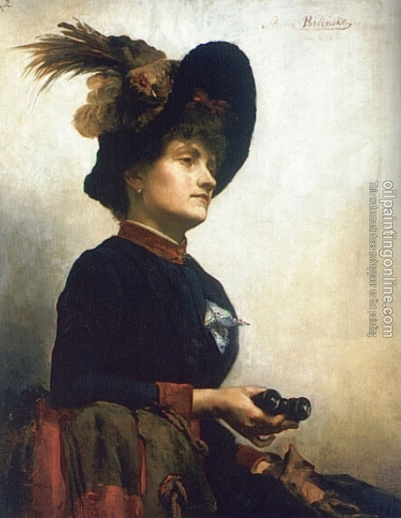 Bilinska-Bohdanowicz, Anna - Portrait of a Lady with Opera Glasses